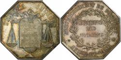 World Coins - France, Token, Notaires de Pontoise, 1877, Silver, Borrel,