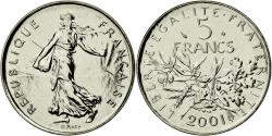World Coins - Coin, France, Semeuse, 5 Francs, 2001, Paris, , Nickel Clad