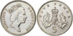 World Coins - Great Britain, Elizabeth II, 5 Pence, 1989, Copper-nickel, , KM:937