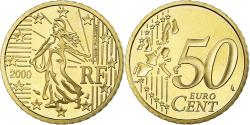 World Coins - France, 50 Euro Cent, 2000, BE, , Brass, KM:1287