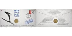 World Coins - France, Medal + stamp, XVIème JO d'Albertville, Lake Placid, 1991