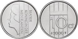 World Coins - Netherlands, Beatrix, 10 Cents, 2000, Utrecht, Nickel, , KM:203