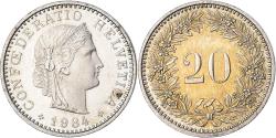 World Coins - Coin, Switzerland, 20 Rappen, 1984