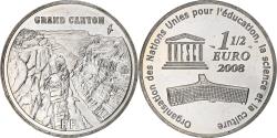 World Coins - France, 1 1/2 Euro, Grand Canyon, 2008, Monnaie de Paris, BE, , Silver