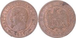 World Coins - Coin, France, Napoleon III, Napoléon III, Centime, 1855, Lyon,