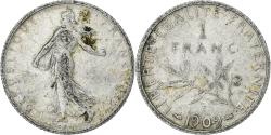 World Coins - France, Franc, Semeuse, 1909, Paris, Silver, , Gadoury:467, KM:844.1