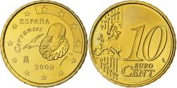 World Coins - Spain, Juan Carlos I, 10 Euro Cent, 2009, Madrid, Nordic gold, , KM:1070