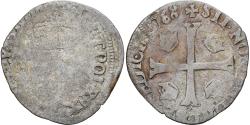 World Coins - Coin, France, Henri III, Douzain aux deux H, 1576, , Billon