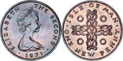 World Coins - Coin, Isle of Man, Elizabeth II, New Penny, 1971, , Bronze, KM:20