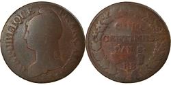 World Coins - Coin, France, Dupré, 5 Centimes, AN 8/5, Strasbourg, , Bronze