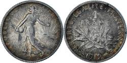 World Coins - France, Semeuse, Franc, 1912, Paris, , Silver, KM:844.1