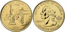 Us Coins - United States, Quarter, Quarter Dollar, 2001, U.S. Mint, New York 1788