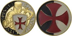 World Coins - France, Token, Les Templiers - Chevalier et Croix pattée, Copper-nickel
