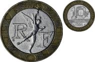World Coins - France, 10 Francs, Génie, 1991, Bi-Metallic, , Gadoury:827, KM:964.1