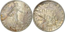 World Coins - Coin, France, Semeuse, 50 Centimes, 1905, Paris, , Silver, KM:854
