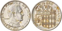 World Coins - Coin, Monaco, Rainier III, 1/2 Franc, 1982, , Nickel, KM:145