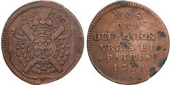 World Coins - French States, Louis XIV, 20 Sols, Siège de Lille, 1708, Lille, Copper