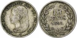 World Coins - Netherlands, Wilhelmina I, 10 Cents, 1892, Silver, , KM:116