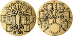 World Coins - France, Medal, Calendrier, Nouvelle Année, Arbre, 2002, Bronze, MDP,