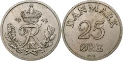 World Coins - Denmark, Frederik IX, 25 Öre, 1949, Copenhagen, Copper-nickel,