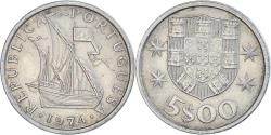World Coins - Coin, Portugal, 5 Escudos, 1974