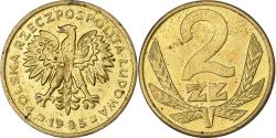 World Coins - Poland, 2 Zlote, 1985, Warsaw, Brass, , KM:80.1