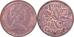 World Coins - Canada, Elizabeth II, Cent, 1980, Royal Canadian Mint, Bronze, , KM:127