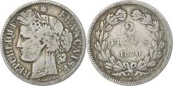 World Coins - France, 2 Francs, Cérès, 1870, Bordeaux, sans légende, Silver,