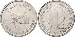 World Coins - Romania, 10 Lei, 1992, Nickel Clad Steel, , KM:108