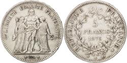 World Coins - Coin, France, Hercule, 5 Francs, 1876, Bordeaux, , Silver, KM:820.2