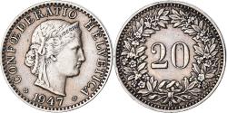 World Coins - Coin, Switzerland, 20 Rappen, 1947