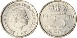 World Coins - Coin, Netherlands, Juliana, 25 Cents, 1980, , Nickel, KM:183
