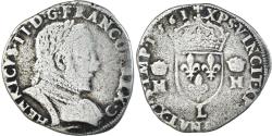 World Coins - Coin, France, Henri II, Teston au buste lauré, 2e type, 1561, Bayonne