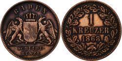 World Coins - German States, BADEN, Friedrich I, Kreuzer, 1868, Baden, Copper,