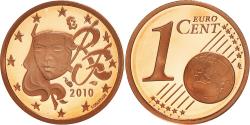 World Coins - France, Euro Cent, 2010, Paris, Proof / BE, , Copper Plated Steel