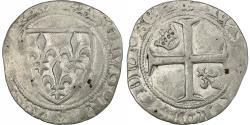 World Coins - France, Charles VI, 1/2 Guénar, 1388-1389, Billon, , Duplessy:378A