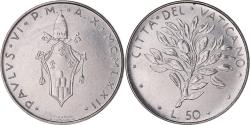 World Coins - Coin, VATICAN CITY, Paul VI, 50 Lire, 1972, Roma, , Stainless Steel