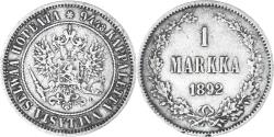World Coins - Coin, Finland, Alexander III, Markka, 1892, Helsinki, , Silver, KM:3.2