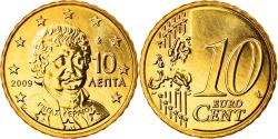World Coins - Greece, 10 Euro Cent, 2009, Athens, , Brass, KM:211