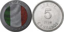 World Coins - Brazil, Token, Hall of Fame, Italy, Stainless Steel,