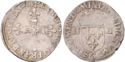 World Coins - France, Henri III, 1/4 Ecu, 1585, Saint-Lô, Silver, , Gadoury:494