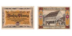 World Coins - Banknote, Germany, Hamm Stadt, 50 Pfennig, personnage 1, 1921, 1921-10-01