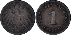 World Coins - Germany, Pfennig, 1901