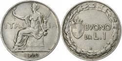 World Coins - Italy, Vittorio Emanuele III, Lira, 1922, Rome, Nickel, , KM:62