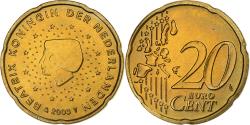 World Coins - Netherlands, Beatrix, 20 Euro Cent, 2003, Utrecht, Nordic gold, , KM:238