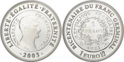 World Coins - France, 1 1/2 Euro, Bicentenaire du franc germinal, BE, 2003, Monnaie de Paris