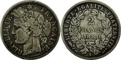 World Coins - Coin, France, Cérès, 2 Francs, 1881, Paris, , Silver, KM:817.1