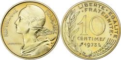 World Coins - France, 10 Centimes, Marianne, 1973, Paris, FDC, Aluminum-Bronze,