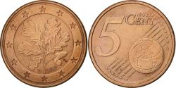 World Coins - Germany, 5 Euro Cent, 2002, Karlsruhe, Copper Plated Steel,