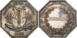 World Coins - France, Token, Musique, Syndicat, SACEM, 1851, Silver,